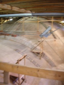 The area between the dome and the roof!